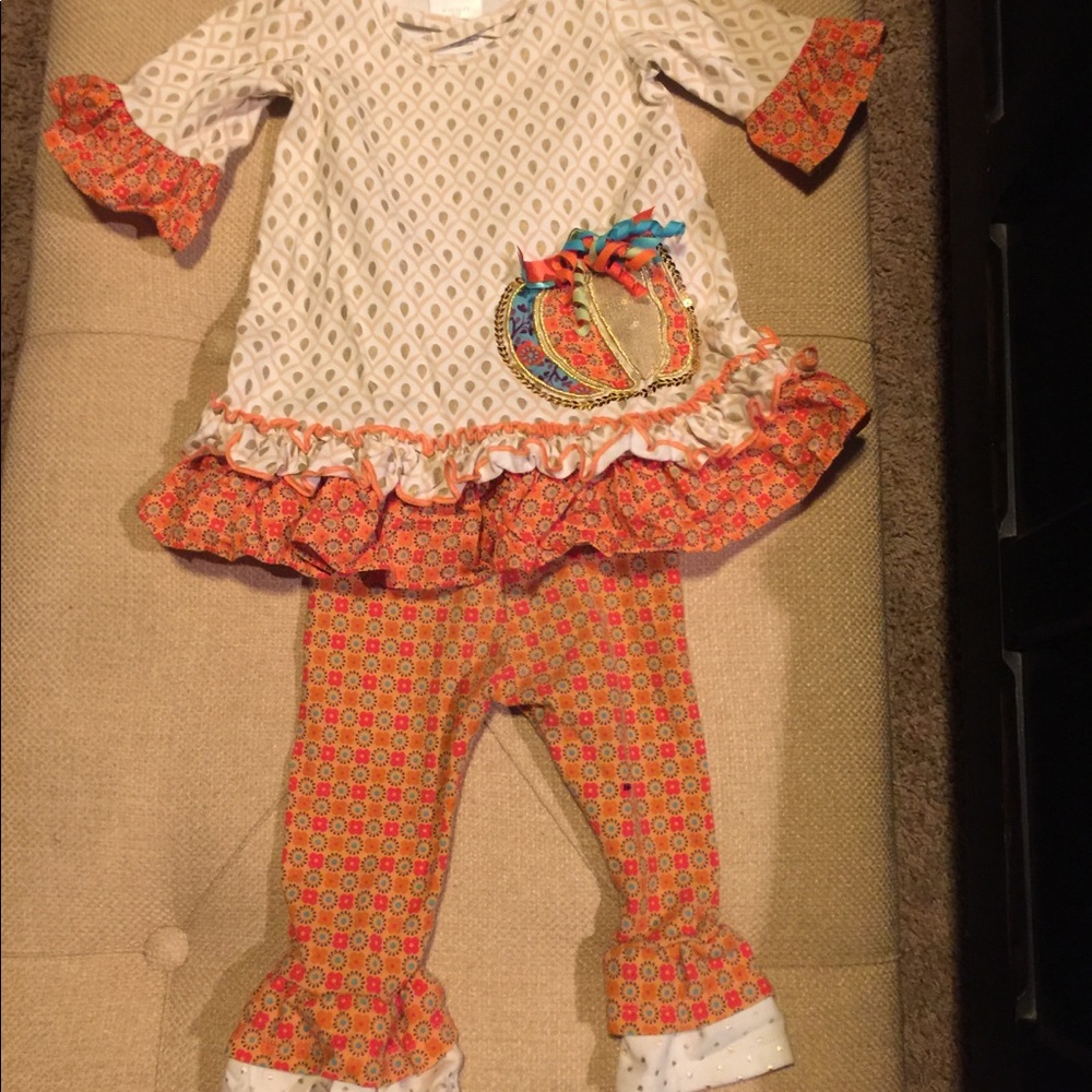 Baby girl pumpkin outfit